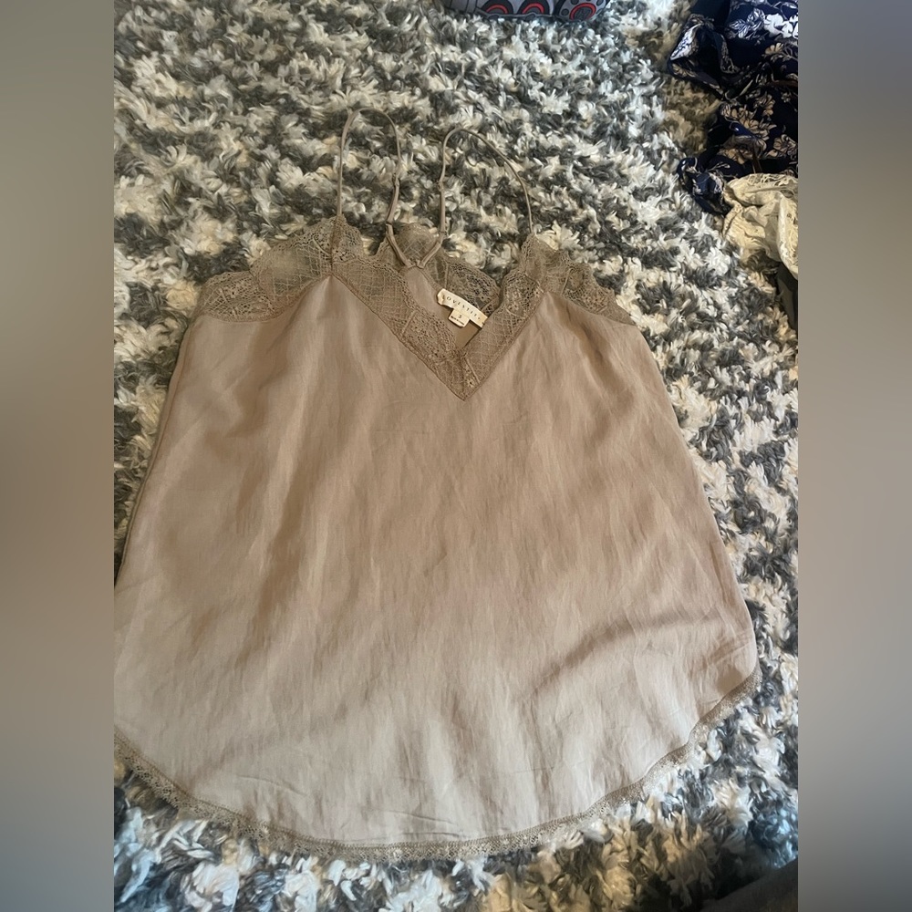 Lace trimmed tank